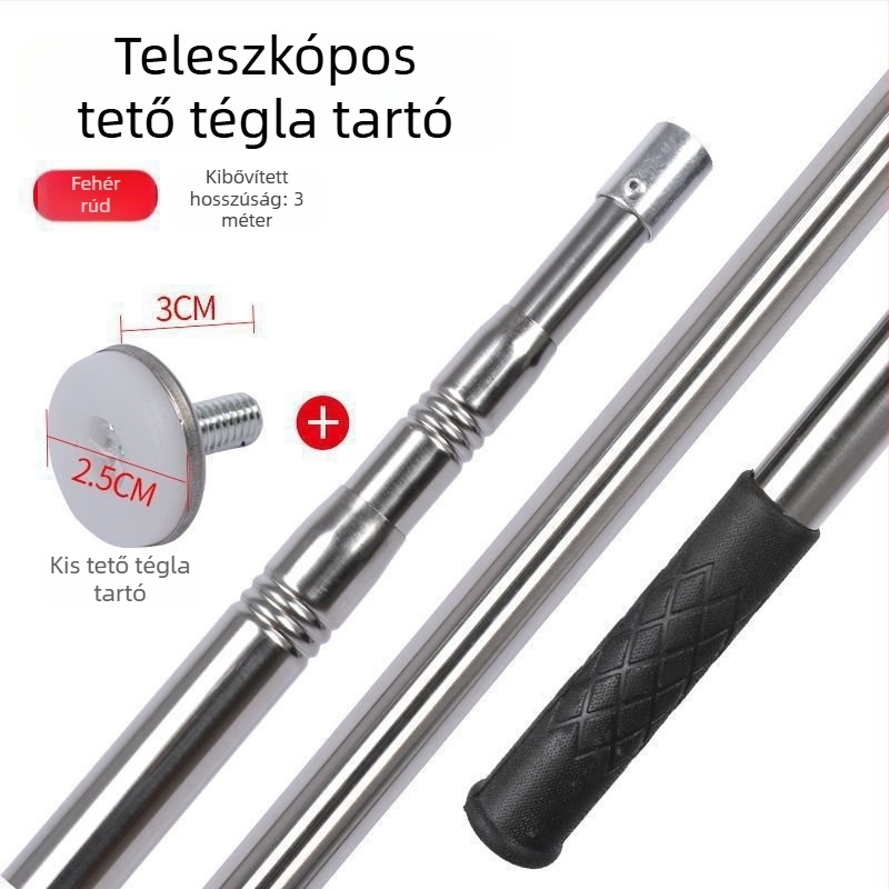 Rozsdamentes acélból készült teleszkópos fürdőszobai oszlop a balkonon történő ruhaszárításhoz