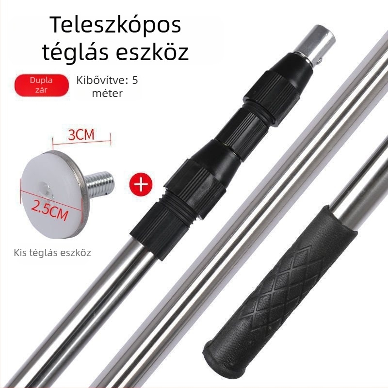 Rozsdamentes acélból készült teleszkópos fürdőszobai oszlop a balkonon történő ruhaszárításhoz
