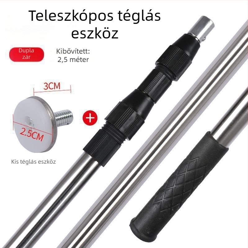 Rozsdamentes acélból készült teleszkópos fürdőszobai oszlop a balkonon történő ruhaszárításhoz