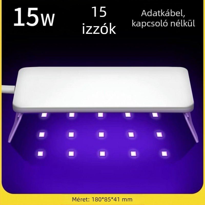 UV-gyógyító lámpa körmök és kijelzőfóliákhoz, összecsukható, gyors száradás, modell A-101