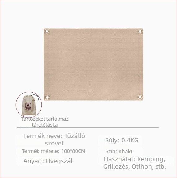 Tűzálló BBQ Mat – Magas hőmérsékletű szigetelés, üvegszálas anyag