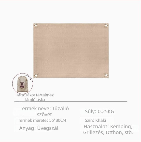 Tűzálló BBQ Mat – Magas hőmérsékletű szigetelés, üvegszálas anyag