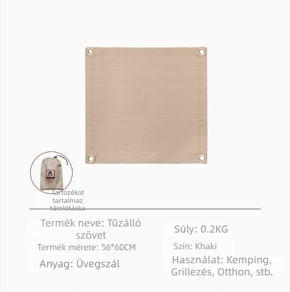 Tűzálló BBQ Mat – Magas hőmérsékletű szigetelés, üvegszálas anyag