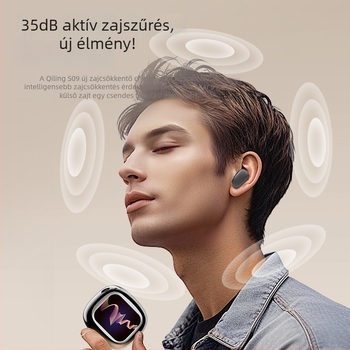 S09 MP3 Bluetooth fülhallgató kártya slottal, in-ear, digitális kijelző, 15 m hatótáv, BT 5.4, 4-8 óra üzemidő, IPX4 vízálló