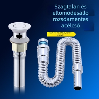 Rozsdamentes acél mosogatólefolyó (S-alakú) – Yayil, modern és egyszerű stílus, testreszabható feldolgozás, magáncímkére kész