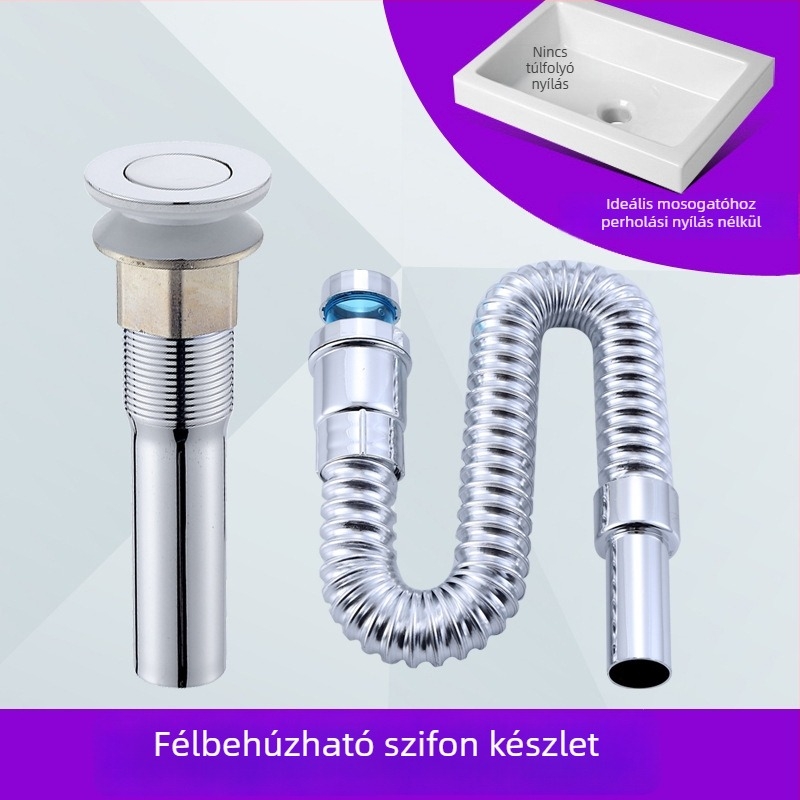 Rozsdamentes acél mosogatólefolyó (S-alakú) – Yayil, modern és egyszerű stílus, testreszabható feldolgozás, magáncímkére kész