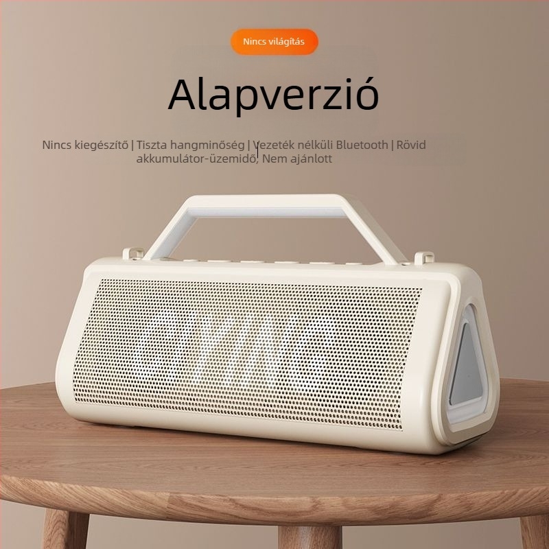 Nagy teljesítményű vezeték nélküli Bluetooth karaoke hangszóró beépített mikrofonnal és mélynyomóval, 18W, Bluetooth 5.0, 2 hangfala, 100Hz-20kHz, beépített akkumulátor 1200-2000mAh, akár 10 m hatótáv