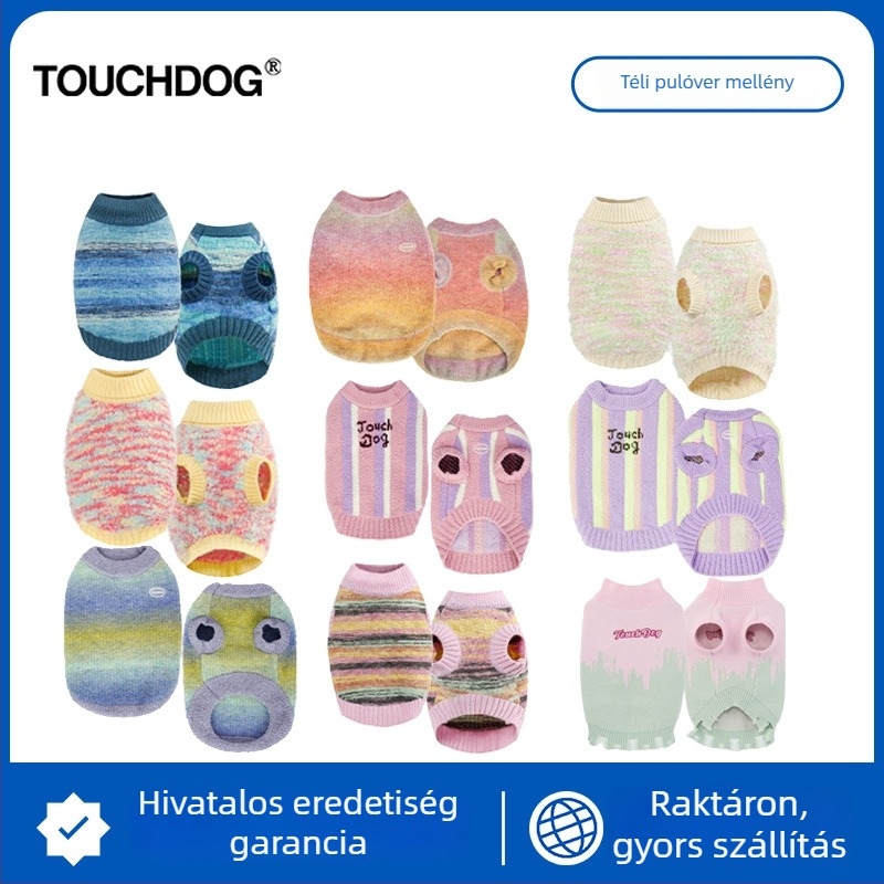 Touchdog It It Kis- és közepes testű kutyáknak őszi-téli mellény-pulóver — meleg ruházat (Shiba Inu)