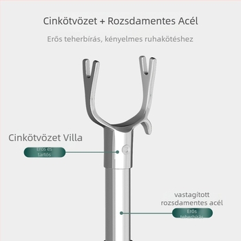Rozsdamentes acélból készült ruhaszárító rúd, teleszkópos, ruhák és ágyneműk szárítására, modern minimalist stílus, Chef Joon márka