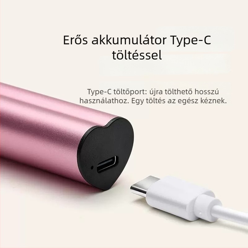 Nail Art One-Word lámpa, szív alakú design, test teljes alumínium ötvözetből, vezeték nélküli energia-tárolás