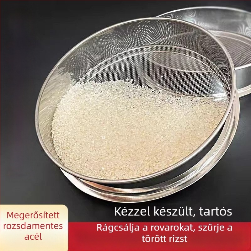 Unique 304 rozsdamentes acél liszt szita – ultra finom, háztartási használatra