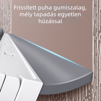 Kétoldalas ablaktisztító eszköz, behajtható, külső magasépületekhez, műanyag test, háztartási használat.