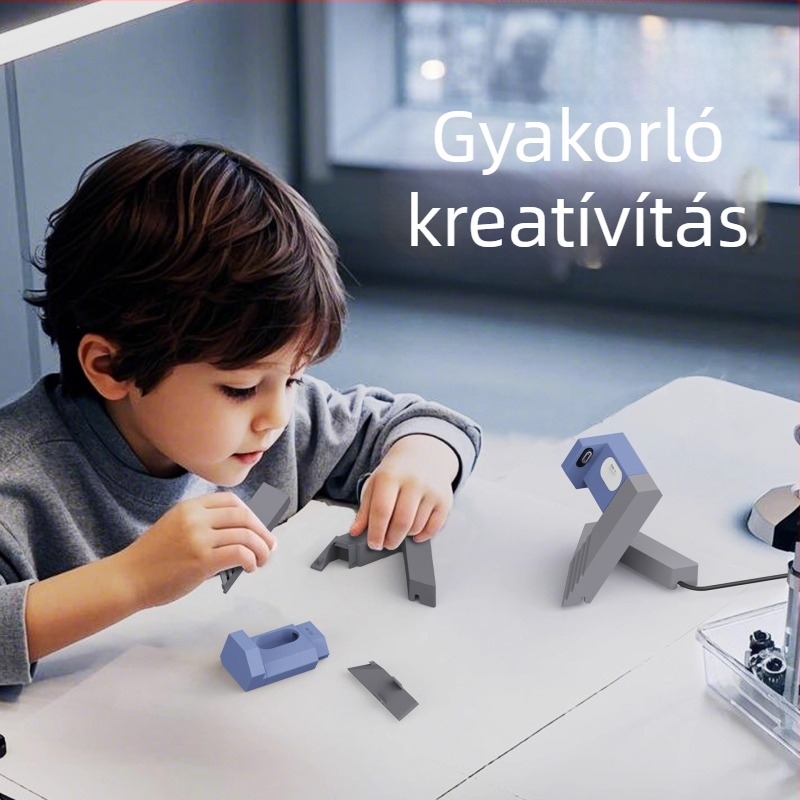 Little Genius telefonos óra töltőállvány Z10/Z9/Z8 – Geometriai tartó D5 sorozat, méretek 25×12×6, tömeg 170 g