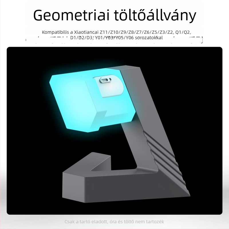 Little Genius telefonos óra töltőállvány Z10/Z9/Z8 – Geometriai tartó D5 sorozat, méretek 25×12×6, tömeg 170 g
