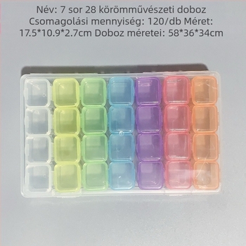 12 rekeszes átlátszó ékszer- és manikűr tároló doboz, független rács kialakítással, multifunkcionális