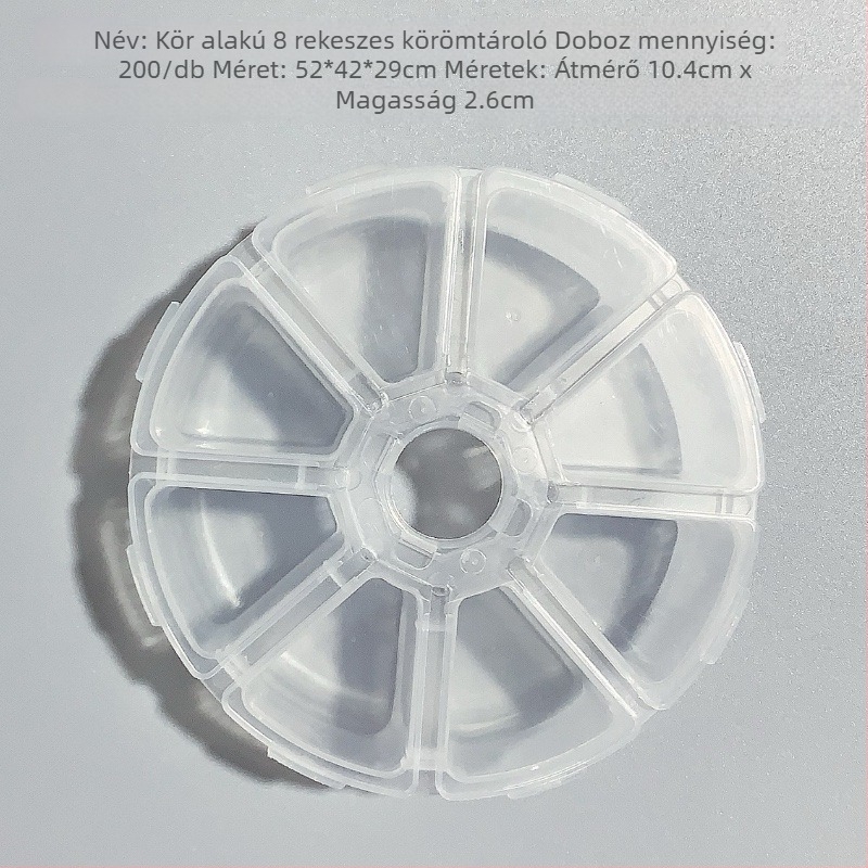 12 rekeszes átlátszó ékszer- és manikűr tároló doboz, független rács kialakítással, multifunkcionális