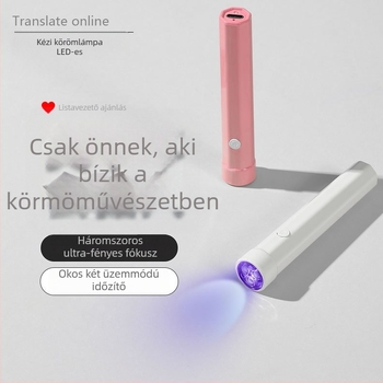 Kézi manikűr lámpa, újratölthető LED-szárító fény, gyors száradás