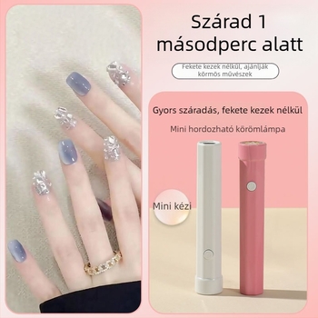 Kézi manikűr lámpa, újratölthető LED-szárító fény, gyors száradás