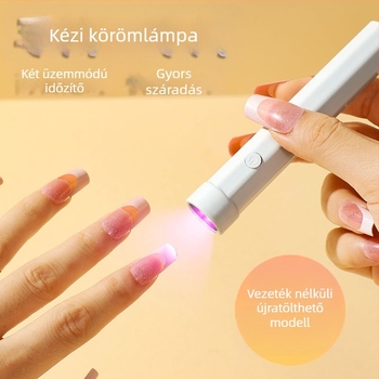 Kézi manikűr lámpa, újratölthető LED-szárító fény, gyors száradás