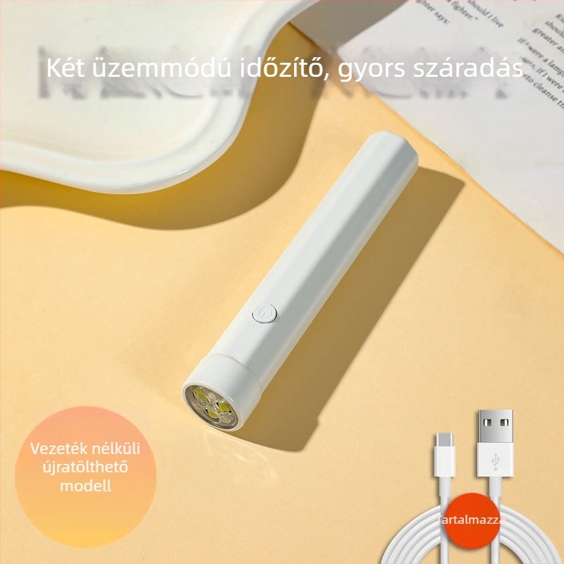 Kézi manikűr lámpa, újratölthető LED-szárító fény, gyors száradás
