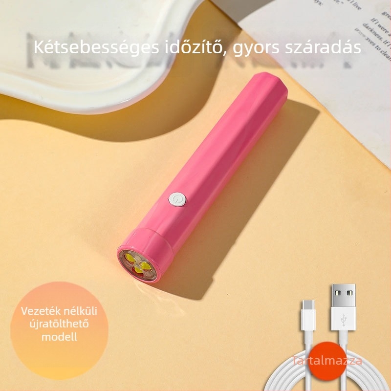 Kézi manikűr lámpa, újratölthető LED-szárító fény, gyors száradás