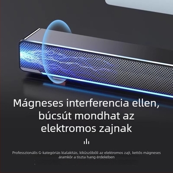 Asztali számítógéphez USB-s és Bluetoothos hangfalak beépített mikrofonnal és mélynyomóval, 2.0