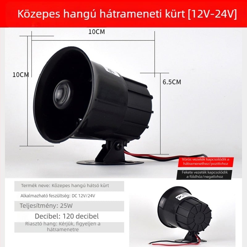 Magasfrekvenciás hangszóró hátrameneti kürt – modell Reversing horn, testreszabás nélkül