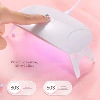 Mini körömlámpa UV, modell miniS, Shenzhen eredetű, engedélyezett magánmárkák, nettó tömeg 0,05 kg