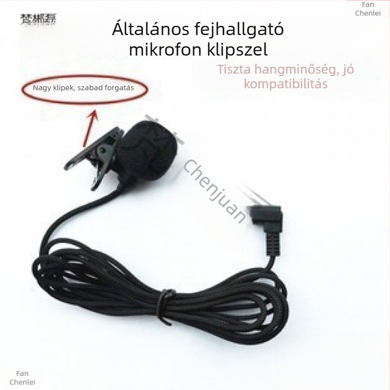 Cosplay fejhallgató-mikrofon - Modell Q2, vezeték nélküli, omnidirekcionális, mozgó tekercs, akkumulátor nélkül