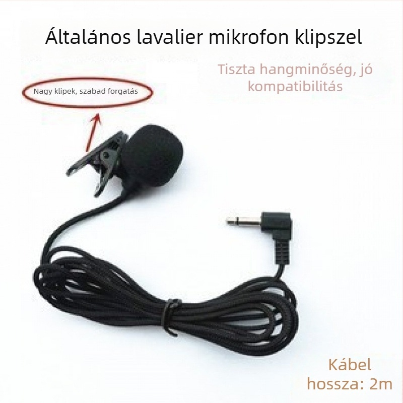 Cosplay fejhallgató-mikrofon - Modell Q2, vezeték nélküli, omnidirekcionális, mozgó tekercs, akkumulátor nélkül