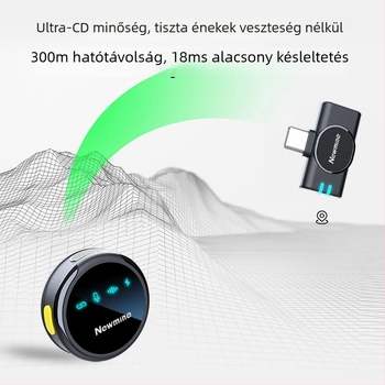 Newman MC212 Lavalier Mikrofon interjúkhoz és élő adásokhoz – frekvenciatartomány 20 Hz–20 kHz, SNR ≥95 dB, beépített akkumulátor 50–100 mAh, üzemidő 3–6 óra