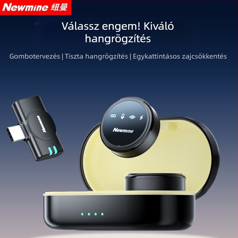 Newman MC212 Lavalier Mikrofon interjúkhoz és élő adásokhoz – frekvenciatartomány 20 Hz–20 kHz, SNR ≥95 dB, beépített akkumulátor 50–100 mAh, üzemidő 3–6 óra