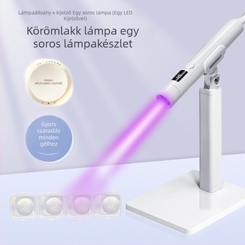 Reputation Star Kézi UV lámpa körmökhez, fehér, hordozható, újratölthető, mini lámpa a géllakk kötéséhez