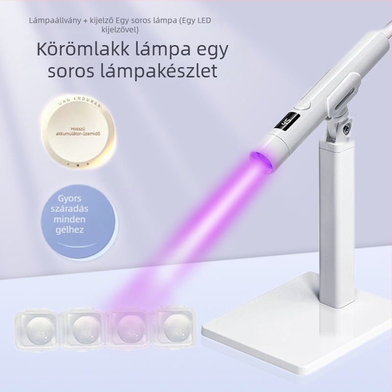 Reputation Star Kézi UV lámpa körmökhez, fehér, hordozható, újratölthető, mini lámpa a géllakk kötéséhez