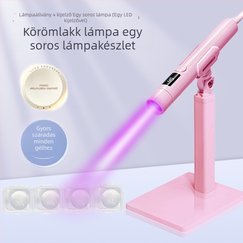 Reputation Star Kézi UV lámpa körmökhez, fehér, hordozható, újratölthető, mini lámpa a géllakk kötéséhez