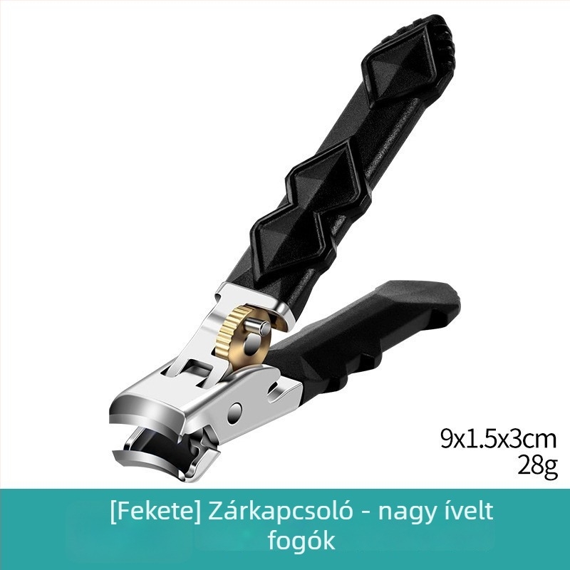 Nagy nyitású körömvágó készlet, cseppmentes kialakítás, ergonikus fogás, anyag: műanyag + rozsdamentes acél, hordozható háztartási modell