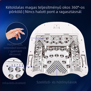 SN491 körömlámpa — 86W magas teljesítmény, vezeték nélküli újratölthető, hordozható, intelligens érzékelő