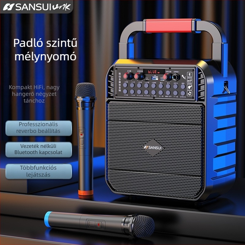 Vezeték nélküli Bluetooth hordozható hangszóró otthonra és kültérre – IPX4, 40Hz-20kHz, SNR ≥100dB, beépített 1200–2000mAh akkumulátor, kártyahely