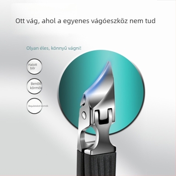 Hordozható körömvágó rozsdamentes acélból, ferde és hegyes szájjal