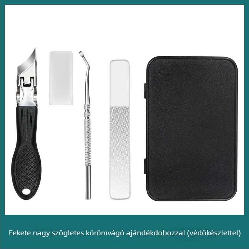 Hordozható körömvágó rozsdamentes acélból, ferde és hegyes szájjal