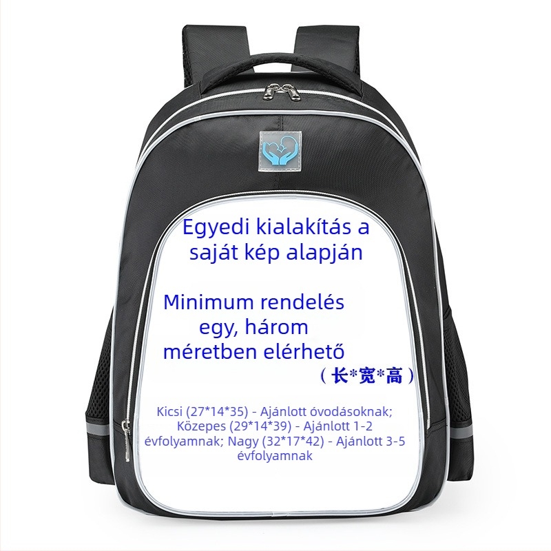 Általános iskolásoknak készült iskolatáska fényvisszaverő elemekkel, lélegző, vízálló, kopásálló, lopás elleni védelemmel