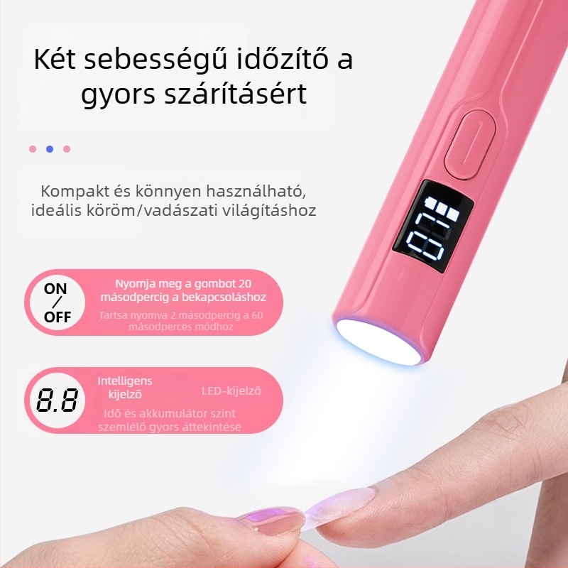 P11 körömművészeti lámpa – Kézi UV körömlámpa, OEM, 100 db/doboz, általános használat