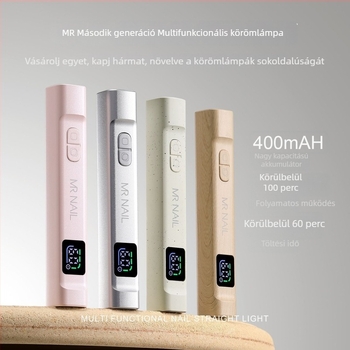 Rúd alakú LED körömlámpa, kézi használat, gyors száradás, automata érzékelő, beépített fényvédő sapka, mini hordozható gél körömlámpa