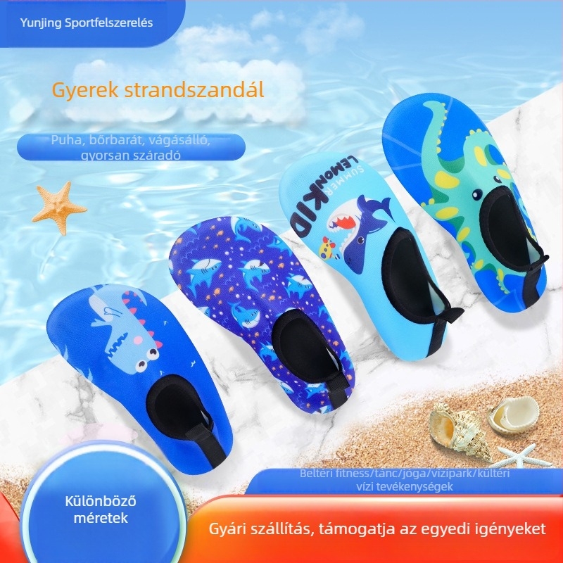 Gyerekeknek vízicipő – folyó/ rafting, vízálló, alacsony felső rész, gumi talp, PVC felső