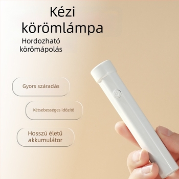 Kézben tartható körömlámpa, hordozható, újratölthető mini LED-szárító lámpa