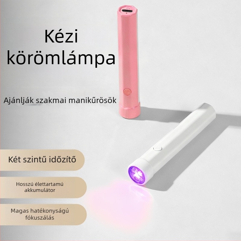 Kézben tartható körömlámpa, hordozható, újratölthető mini LED-szárító lámpa