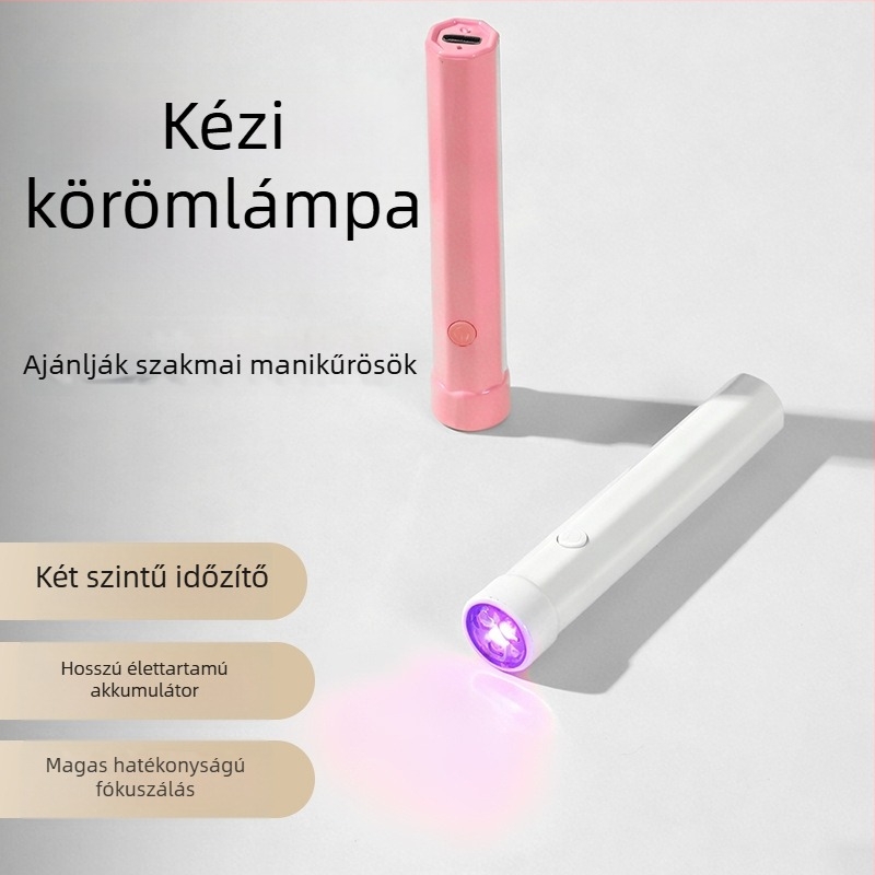 Kézben tartható körömlámpa, hordozható, újratölthető mini LED-szárító lámpa