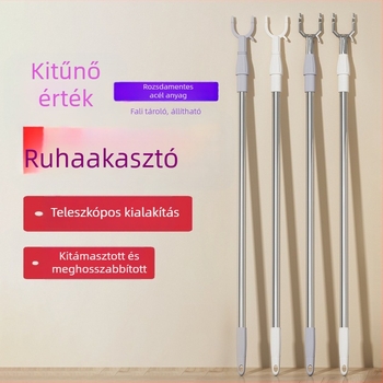 Teleszkópos ruhaszárító rúd rozsdamentes acélból, erkélyre és fürdőszobába, modern minimalista stílus