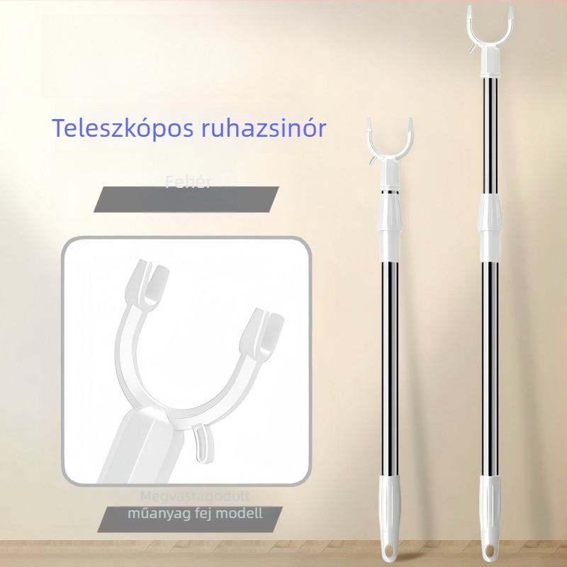 Teleszkópos ruhaszárító rúd rozsdamentes acélból, erkélyre és fürdőszobába, modern minimalista stílus