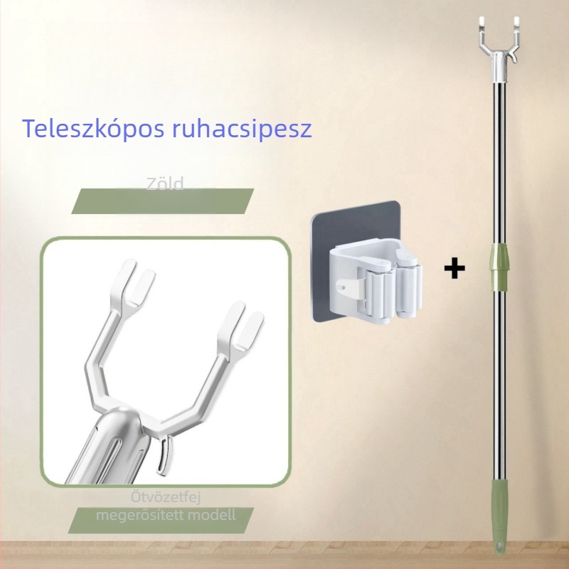 Teleszkópos ruhaszárító rúd rozsdamentes acélból, erkélyre és fürdőszobába, modern minimalista stílus